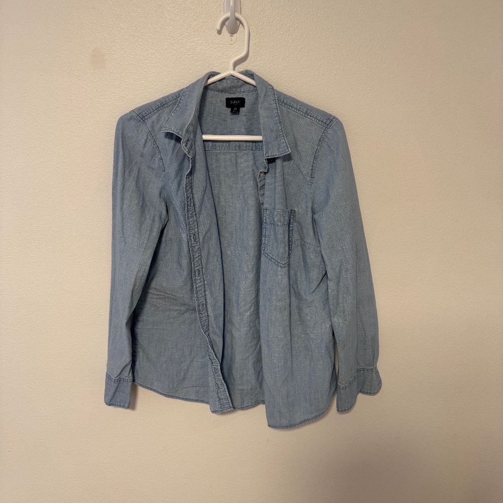 J. Crew Denim Button Down Top